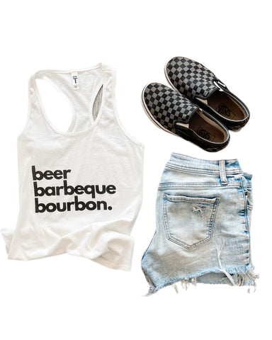 Beer Barbeque and Bourbon Tank